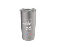 La vie est meilleure en ALPES-MARITIMES Numéro 06 Provence France Gobelet isotherme en acier inoxydable double paroi