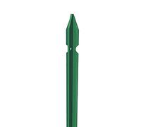 La Zappa Poteau de clôture en acier en "T" avec trous pour fixation de grillage métallique soudé (175 cm, Plastifié Vert)