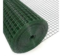 La zappa Treillis soudé pour clôture en métal, maille carrée 6 x 6 mm de 25 m (25 m h 100 cm, vert plastifié)