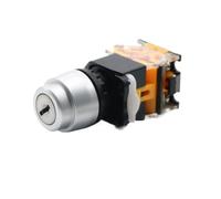 LA38-11Y/2 LA38-20Y/3 22mm sélecteur de bouton interrupteur e verrouillage rotatif 2 3 positions 1NO1NC 2NO avec 2 interrupteurs à bouton-poussoir de verrouillage