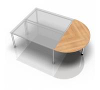 LA60 / LA80 / LA160 tablette d'extension 160x80 Noyer