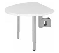 LA92 C | Plateau de fixation avec console et 2 pieds de support inclus - Blanc/Argent