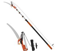 LAANPOLE 3,6m Scie, Ébrancheur sur Perche Telescopique avec Perche de Extension 1-3,6m, Ébrancheur Manuel pour Jardin