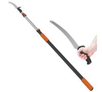LAANPOLE 6m Scie, Ébrancheur sur Perche Telescopique avec Perche de Extension 1,5-6m, Ébrancheur Manuel pour Jardin, Orange