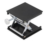 Lab Jack Stand Table Lift Table élévatrice de Laboratoire Alliage D'aluminium Lab Lifting Platform Stand Rack Lab-Lift Lifter Commande Manuelle Hauteur Réglable(Le noir)
