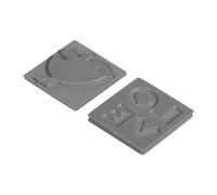 Labels Gb "Love"+Oiseau, 25x30mm, 2 Pièces