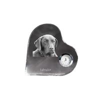Labrador retriever - horloge à cristal avec photo de chien, étagères en forme de cœur avec horloge, horloge sur pied personnalisée de la marque Art-Dog
