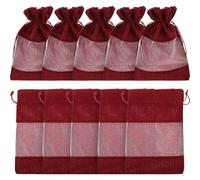 LABRIMP 10pièces Sacs À Cordon De Jute 9.1X6.5 Pouces Sacs-Cadeaux en Toile De Jute avec FenêTre Transparente pour Bijoux Bonbons Mariage FêTes Sachets Cadeaux Polyvalents