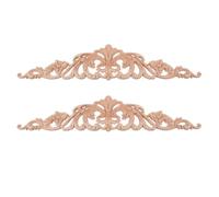 LABRIMP 2 Pièces Appliques en Bois Sculpté Appliques en Bois pour Meubles Décoration de Mobilier et Décoration Intérieure
