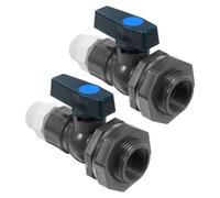 LABRIMP 2 Pièces Kit Robinet Cuve Eau Pluie PVC 3/4'' Multifonction avec Vanne de Contrôle pour Réservoir d'eau et Systèmes d'Irrigation