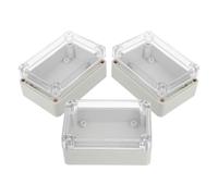 LABRIMP 3 Pièces Boîtier Électrique Étanche Transparent en Abs As avec Couvercle à Charnière, Résistant aux UV L'eau, pour Systèmes de Sécurité Extérieurs en Zones Résidentielles
