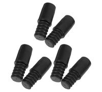 LABRIMP Adaptateur de Rallonge à Connexion Visée 6pcs pour Manche de Balai et Balai à Tige Métallique, Plastique Noir, Diamètre 22mm, pour Nettoyage Commercial et Domestique