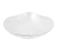 LABRIMP Assiette à Fruits pour Servir Fruits et Snacks de Coquillage en Céramique Blanche Bol Créatif Design Original et Fonctionnel pour Bureau et Mariage