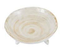 LABRIMP Assiette à Sauces Surface Lisse Ménagères Ronde en Poterie Brute Blanche et Poids Léger, pour Service de Sauce Cuisine Japonaise