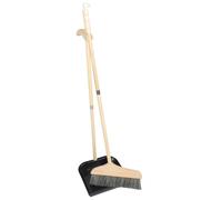 LABRIMP Balai pour la Maison en Bois avec Pelle de Nettoyage de Chambre, Brosse Résistante à l’Usure pour Nettoyage en Intérieur et Garages, Poignée Ergonomique