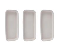 LABRIMP Bases de Pots de Fleurs en Plastique Soucoupes de Pots de Fleurs Blanches 3 pcs Bac d'égouttement rectangulaire pour empêcher l'eau de fuir Jardinage et intérieur 39.5 x 17 x 3 cm