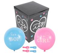 LABRIMP Boîte pour Gender Reveal Ballons en Papier et Plastique, Décoration pour Baby Shower Party, Accessoires Colorés pour Fête de Révélation du Sexe