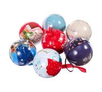 LABRIMP Boîtes de Noël en Tôle Ficelle, 7 Pièces, Étanchéité, Décoration Suspendue pour Festival D'hiver et Présents DIY Plusieurs styles