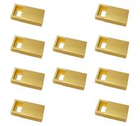 LABRIMP Boîtes D'emballage Pliantes en Papier Or Mat, Lot de 10 Pièces, Surface Lisse, Design Simple et Élégant pour Coffret Présent