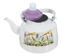 LABRIMP Bouilloire Émaillée Vintage 1,7l Fond Plat et Design Facile à Nettoyer, pour Cuisinière à Induction et Plaque en Céramique