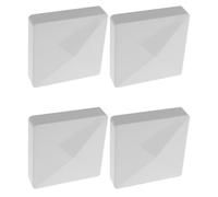 LABRIMP Capuchons de Poteaux de Clôture PVC 4 Pièces, Couvre-Poteaux de Terrasse 10x10 Cm Dessus Plat, Capuchons de Poteaux Extérieurs, Installation Facile pour Balcons, Finition Grise