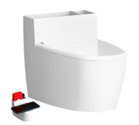 LABRIMP Cendrier Mural Créatif Forme Toilette Couvercle, en Abs et Acier Inoxydable, Polyvalent et Compact pour Salle de Bain ou Balcon, Design Original et Pratique