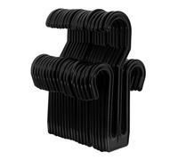 LABRIMP Crochets en Plastique Noir Organisateur Mural Lot de 20 Facile à Installer sans Outils pour Chaussures et Tongs Rangement Pratique Maison