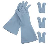 LABRIMP de Moufles Cuisine et Manchette Longue Imperméables Lot de 4 Paires en Pvc Protection Confortable Vaisselle Préparation Alimentaire