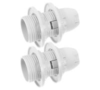 LABRIMP Douille pour Lampe sur Pied Lot de 2 Pièces Facile à Installer E14 en Plastique Blanc Remplacement Simple pour Lampes de Table et Chandeliers