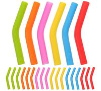 LABRIMP Embouts de Paille en Silicone Réutilisables 24pcs Diamètre Intérieur 8mm Faciles à Transporter et Solide pour Pailles en Acier Inoxydable