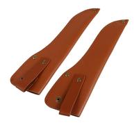 LABRIMP Étui en Cuir Marron pour Couteaux Cuisine 2pcs, Couverture de Sécurité Réutilisable Design Gain de Place, Fourreau Protecteur pour Lame de Découpe