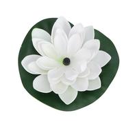 LABRIMP Fontaine solaire flottante lotus blanc en plastique, 1Pc, circulation d'eau 180L/H, bassin poisson extérieur, décoration de jardin