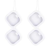 LABRIMP Lot de 4 Organiseurs D'élastiques à Cheveux Portables en Plastique Blanc, Support Suspendu et Rangement de Bracelets, pour Bureau et Usage Quotidien