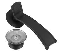 LABRIMP Lot de 6 Poignées Universelles pour Couvercle de Casserole, Design Ergonomique en Plastique Noir Vis en Métal, Poignées Rondes et Droites pour Ustensiles Cuisine