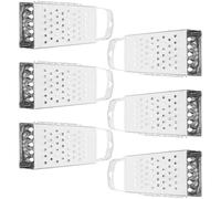 LABRIMP Lot de 6 Râpes à Aliments en Acier Inoxydable Argenté, Mini Râpe à Boîte à 4 Faces Coupe-pommes de Terre et Légumes, Fonction Anti-dérapante Cuisine