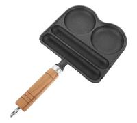 LABRIMP Mini Poêle à Œufs en Fonte Noire Antiadhésive pour Petit-déjeuner | Nettoyage Facile, Prise en Main Confortable, Diffusion Thermique, Format Compact, Usage Quotidien