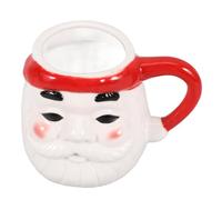 LABRIMP Mug de Noël en Céramique Rouge Grosse Capacité 450ml et Design Adorable Père Noël Soirée Cosy Présent Festif