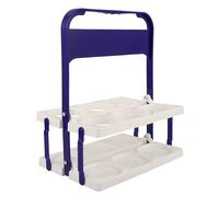 LABRIMP Panier à Bières Pliable avec Poignée en PP, Porte-Bouteille Portable 6 Bouteilles, Organiseur Pratique pour Rangement et Transport Facile