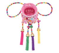 LABRIMP Petit Panier en Plastique pour Garçon et Filles, Panier de Pique-niques Extérieur Rangement Sûr, Style Ethnique Simple, pour Bureau ou Présent