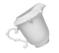 LABRIMP Petit Pichet à Lait en Céramique Blanche 225ml Surface Lisse et Design Multifonctionnel pour Cafés et Fêtes