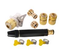 LABRIMP Pistolet de Lavage Haute Pression pour Voiture, Lance Courte | Pulvérisation Réglable, Raccords Universels 12mm, Fixation par Collier, Usage Auto et Arrosage