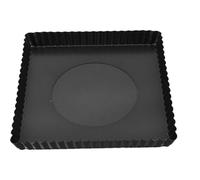 LABRIMP Plaque de Cuisson à Pizza Carrée en Acier Carbone avec Fond Amovible, Moule à Pizza Profond Antiadhésif pour DIY Cuisine Maison