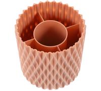 LABRIMP Pot à Pinceaux de Maquillage Rotatif 360° Rose, Grand Compartiment de Rangement, Porte-brosses de Table Polyvalent pour Bureau et Chambre, Organisateur Cosmétique Pratique