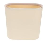 LABRIMP Poubelle Grosse Capacité Beige Intérieure en Plastique sans Couvercle Anneau Presse Cuisine, la Salle de Bain Bureau