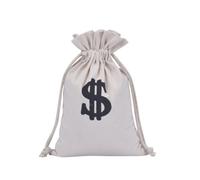 LABRIMP Sachets à Cordon et Présents en Tissu Blanc Symbole Lot de 6 Paquet Créatifs et Élégants pour Bonbons et Bijoux, pour Filles