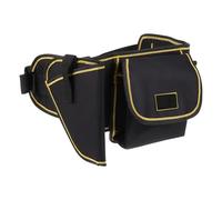 LABRIMP Sacoche à Outils Multifonction pour Électricien en Tissu Oxford Noir Multiples Poches et Ceinture Réglable pour Transport Pratique sur Chantier