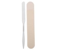 LABRIMP Spatule de Maquillage en Acier Inoxydable Outil Professionnel Multifonctionnelle pour Mélanger Fond de Teint et Pigments Argenté pour Makeup et Nail Art