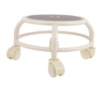 LABRIMP Tabouret Rond à roulettes Flexible en Plastique avec Forte Capacité de Charge, Tabouret Bas pour Pédicure pour Usage à Domicile et Salon de Manucure