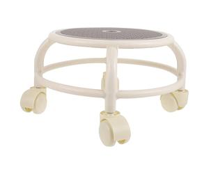 LABRIMP Tabouret Rond à roulettes Flexible en Plastique avec Forte Capacité de Charge, Tabouret Bas pour Pédicure pour Usage à Domicile et Salon de Manucure