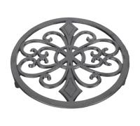 LABRIMP Tapis De Table Fonte Émaillée sous-Plat Isolant pour Casseroles Chaudes Accessoire De Cuisine Élégant Noir Unité